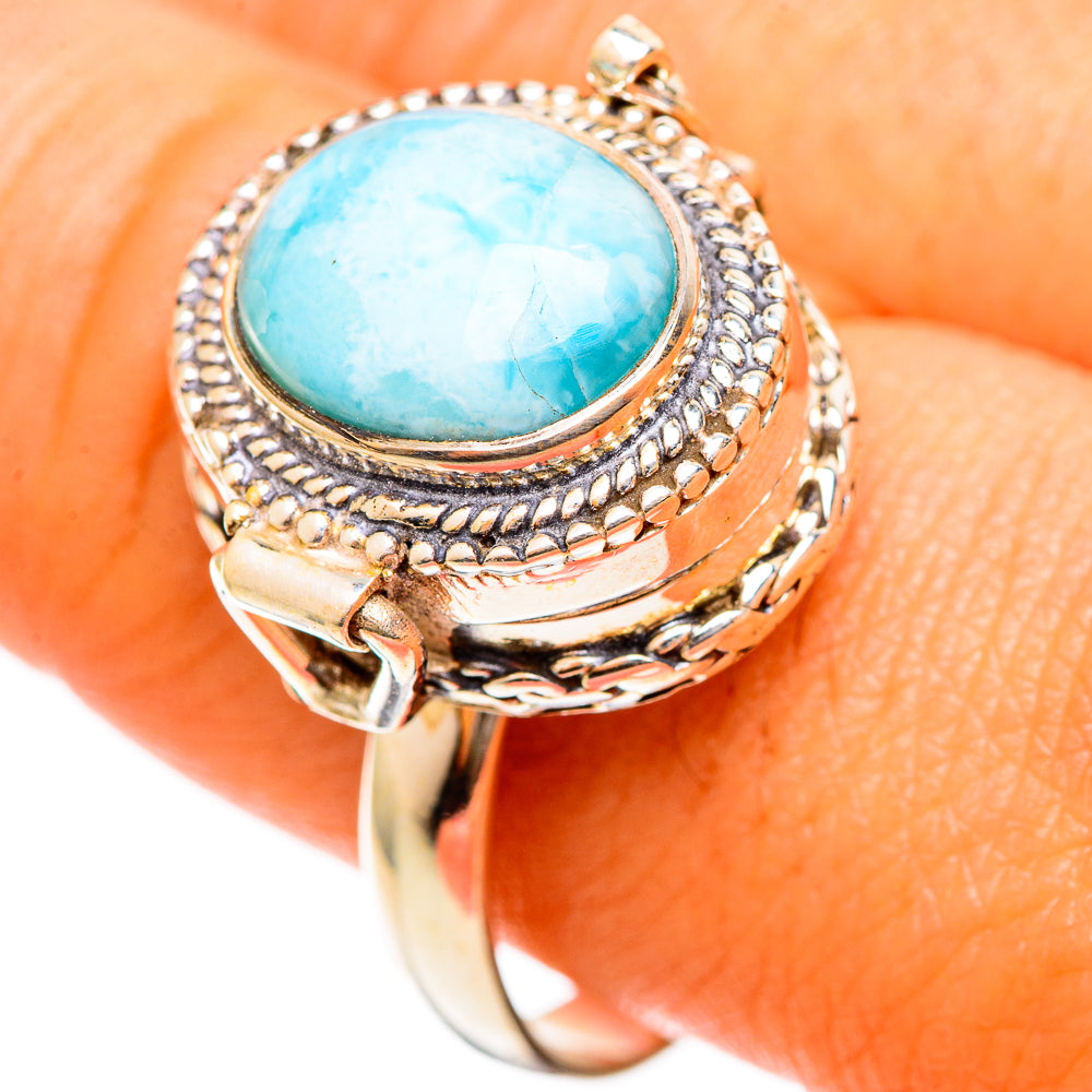 Larimar Rings handcrafted by Anasilvercos - RING109958