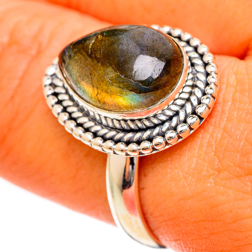 Labradorite Rings handcrafted by Anasilvercos - RING109981