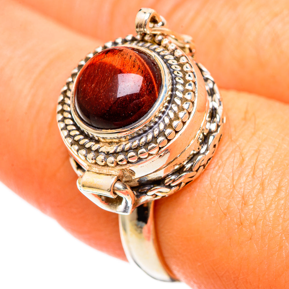 Red Tiger Eye Rings handcrafted by Anasilvercos - RING109992