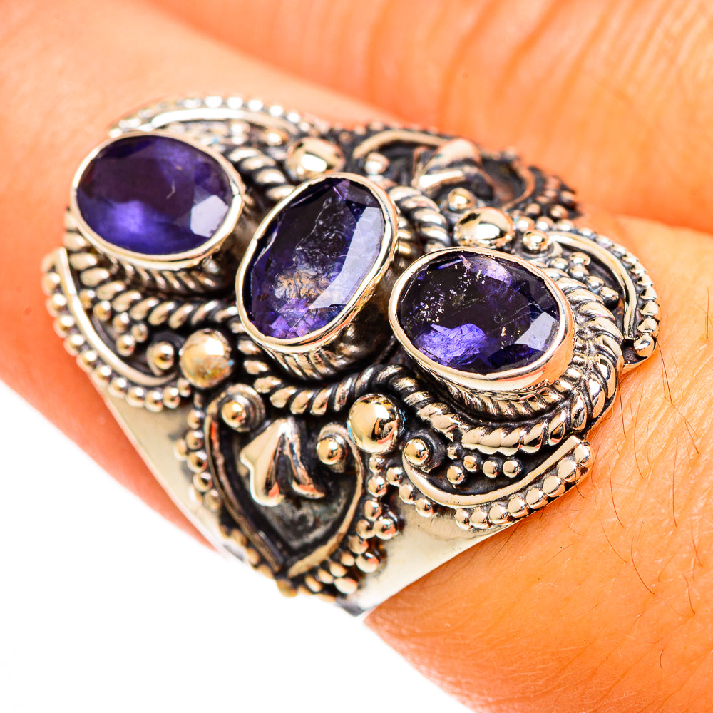 Violet Spinel Rings handcrafted by Anasilvercos - RING109996