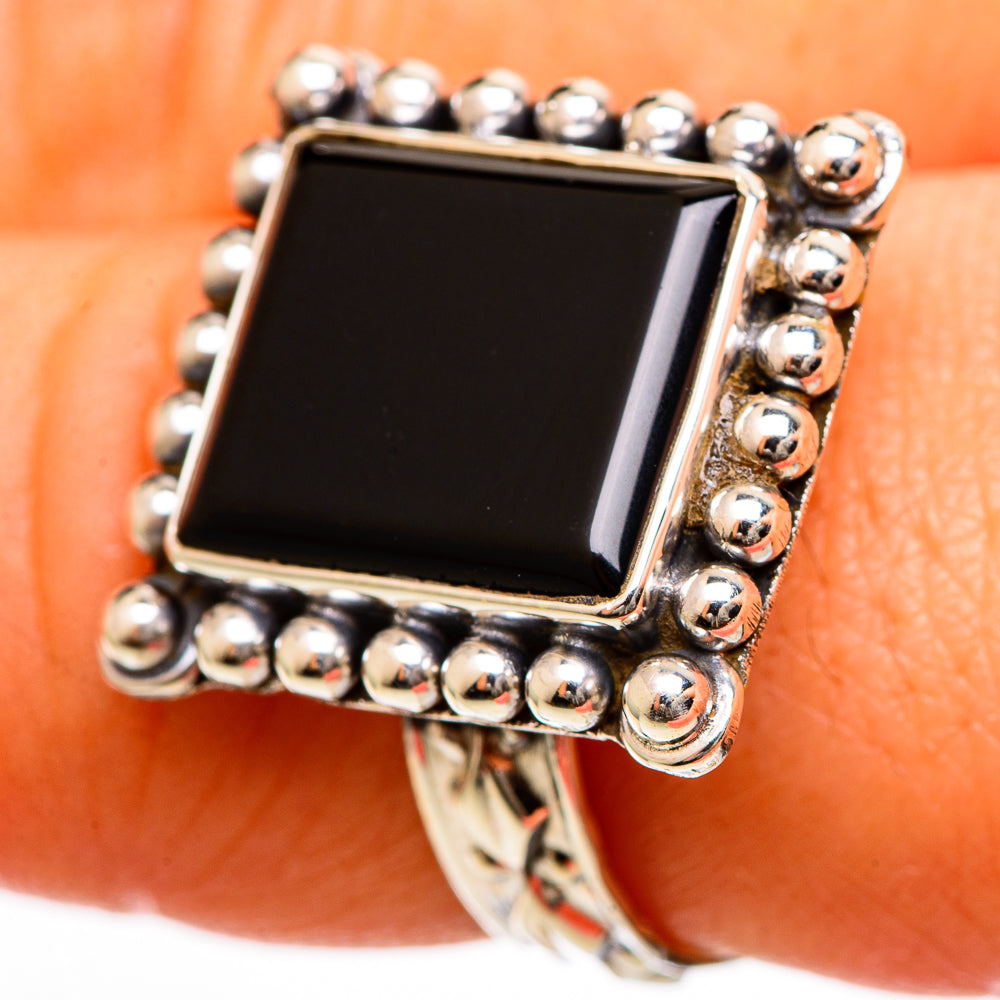 Black Onyx Rings handcrafted by Anasilvercos - RING110000