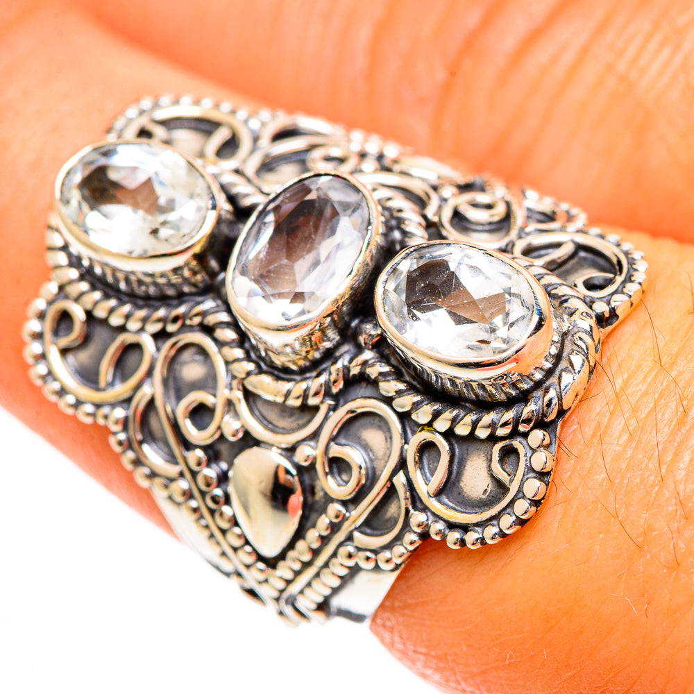 White Quartz Rings handcrafted by Anasilvercos - RING110005