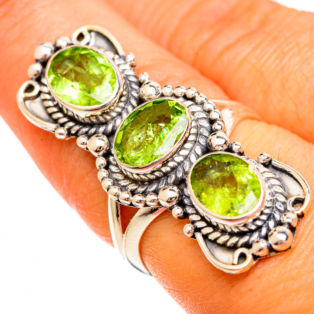 Peridot Rings handcrafted by Anasilvercos - RING110024