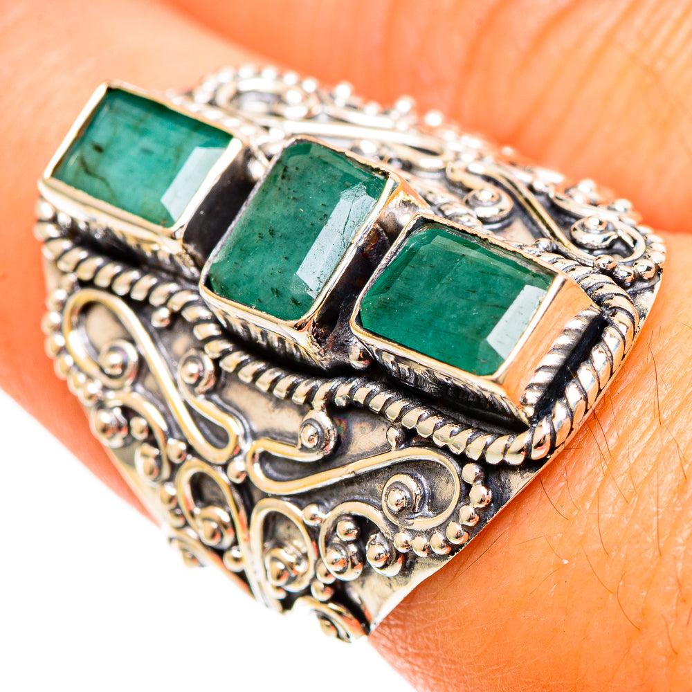 Emerald Rings handcrafted by Anasilvercos - RING110026