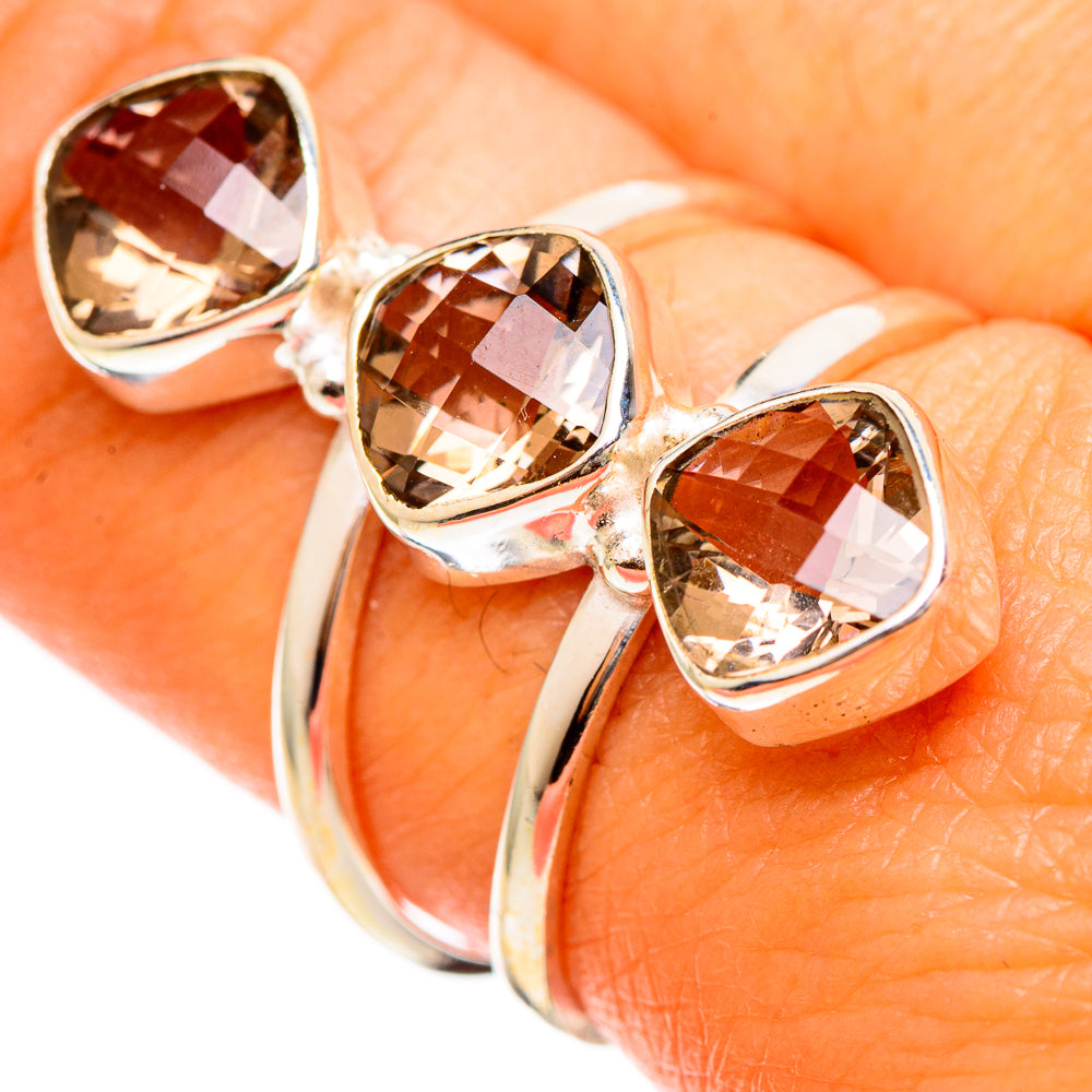 Smoky Quartz Rings handcrafted by Anasilvercos - RING110030