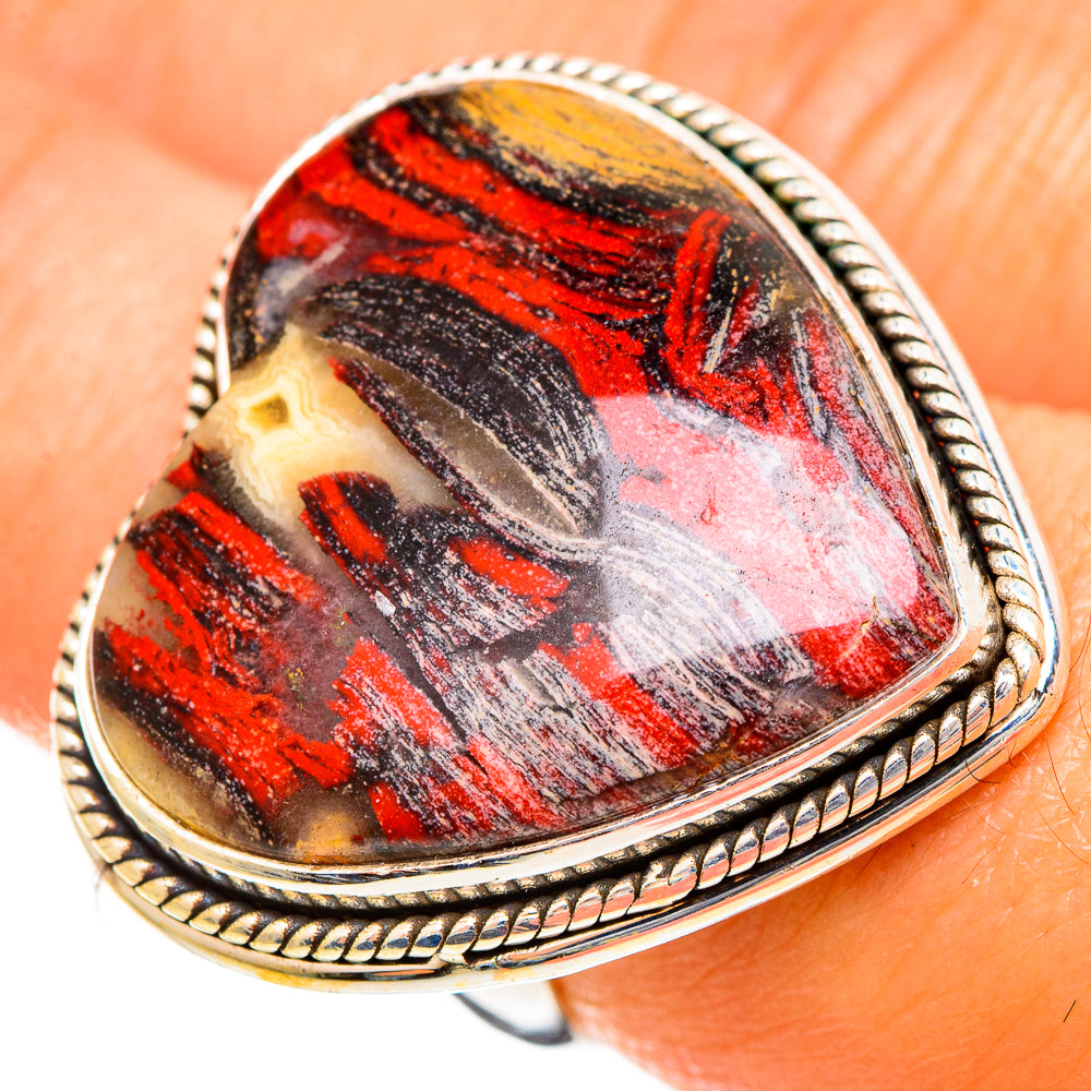 Red Jasper Rings handcrafted by Anasilvercos - RING110031