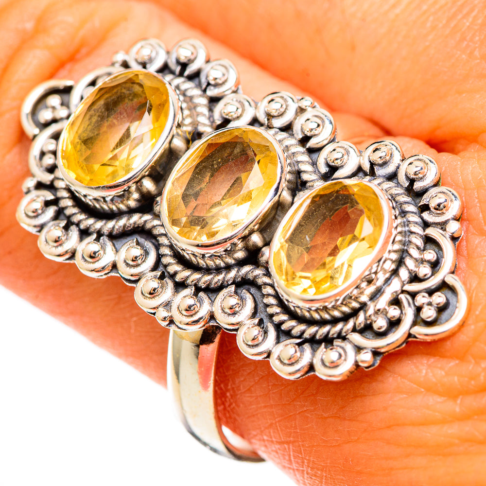 Citrine Rings handcrafted by Anasilvercos - RING110034