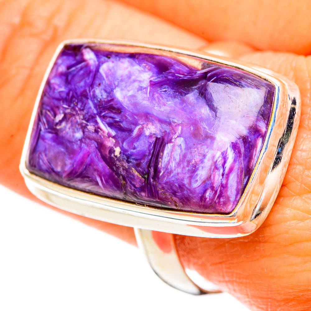 Charoite Rings handcrafted by Anasilvercos - RING110039