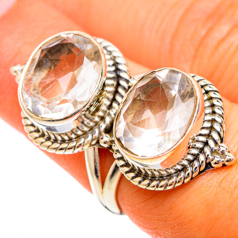 White Quartz Rings handcrafted by Anasilvercos - RING110043
