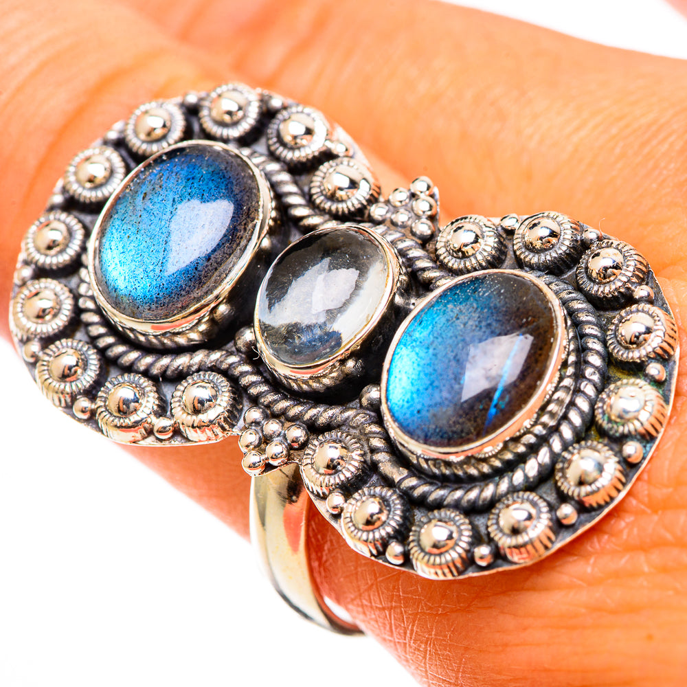 Labradorite Rings handcrafted by Anasilvercos - RING110052