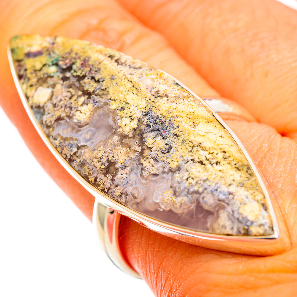 Plume Agate Rings handcrafted by Anasilvercos - RING110060
