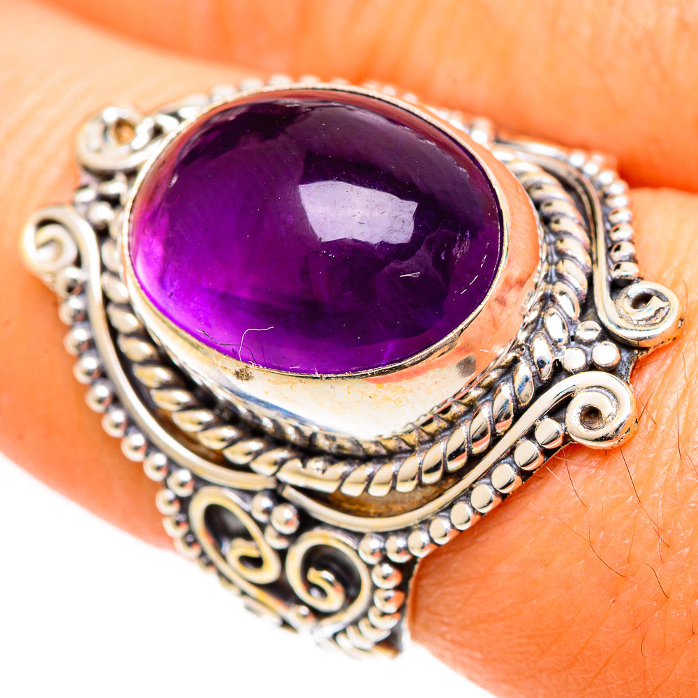 Amethyst Rings handcrafted by Anasilvercos - RING110072