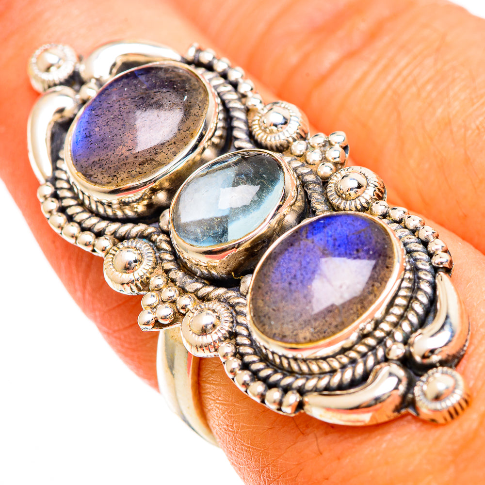 Labradorite Rings handcrafted by Anasilvercos - RING110089