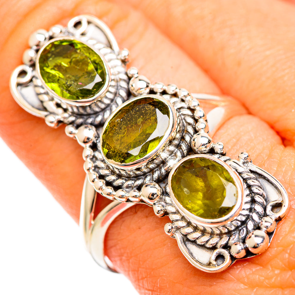 Peridot Rings handcrafted by Anasilvercos - RING110095