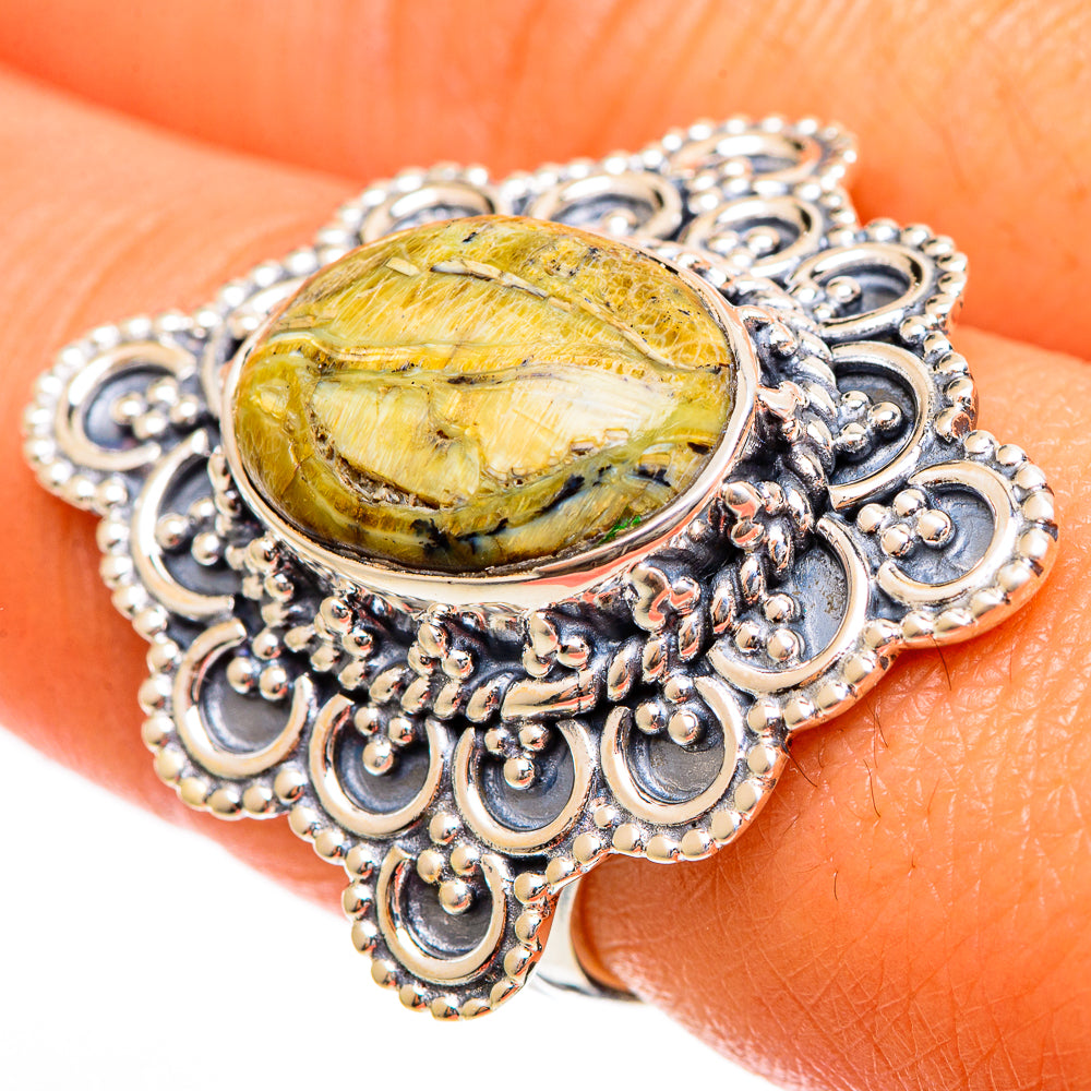 Rainforest Jasper Rings handcrafted by Anasilvercos - RING110098