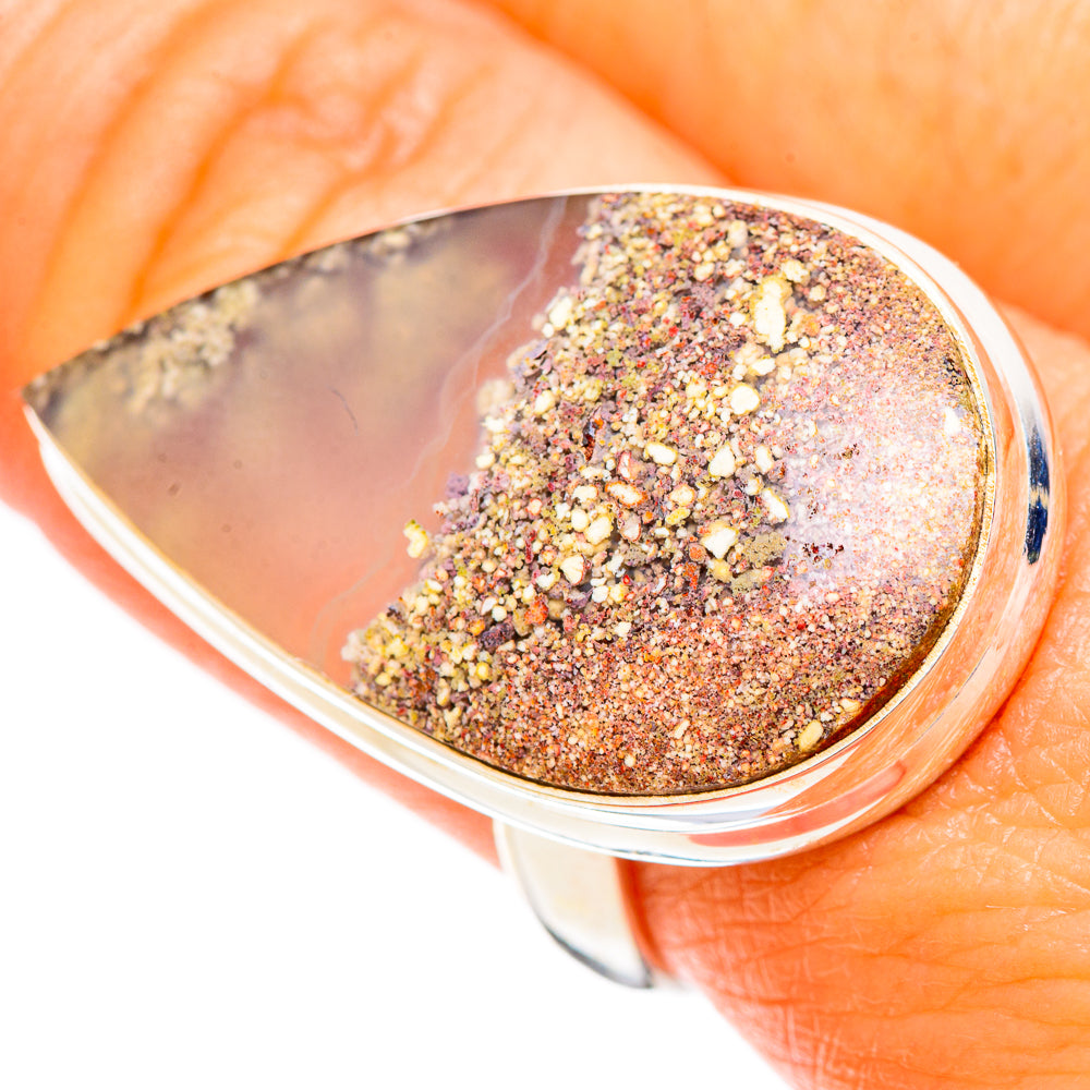 Plume Agate Rings handcrafted by Anasilvercos - RING110103