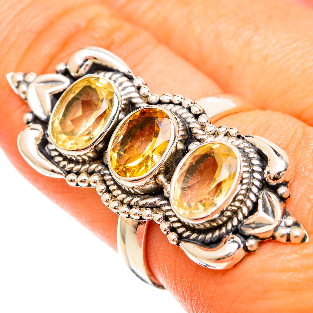 Citrine Rings handcrafted by Anasilvercos - RING110105