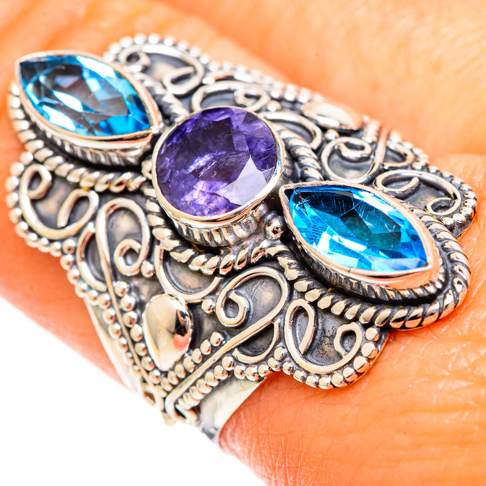 Violet Spinel Rings handcrafted by Anasilvercos - RING110128