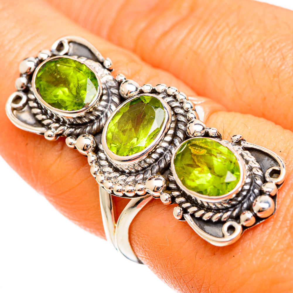 Peridot Rings handcrafted by Anasilvercos - RING110131