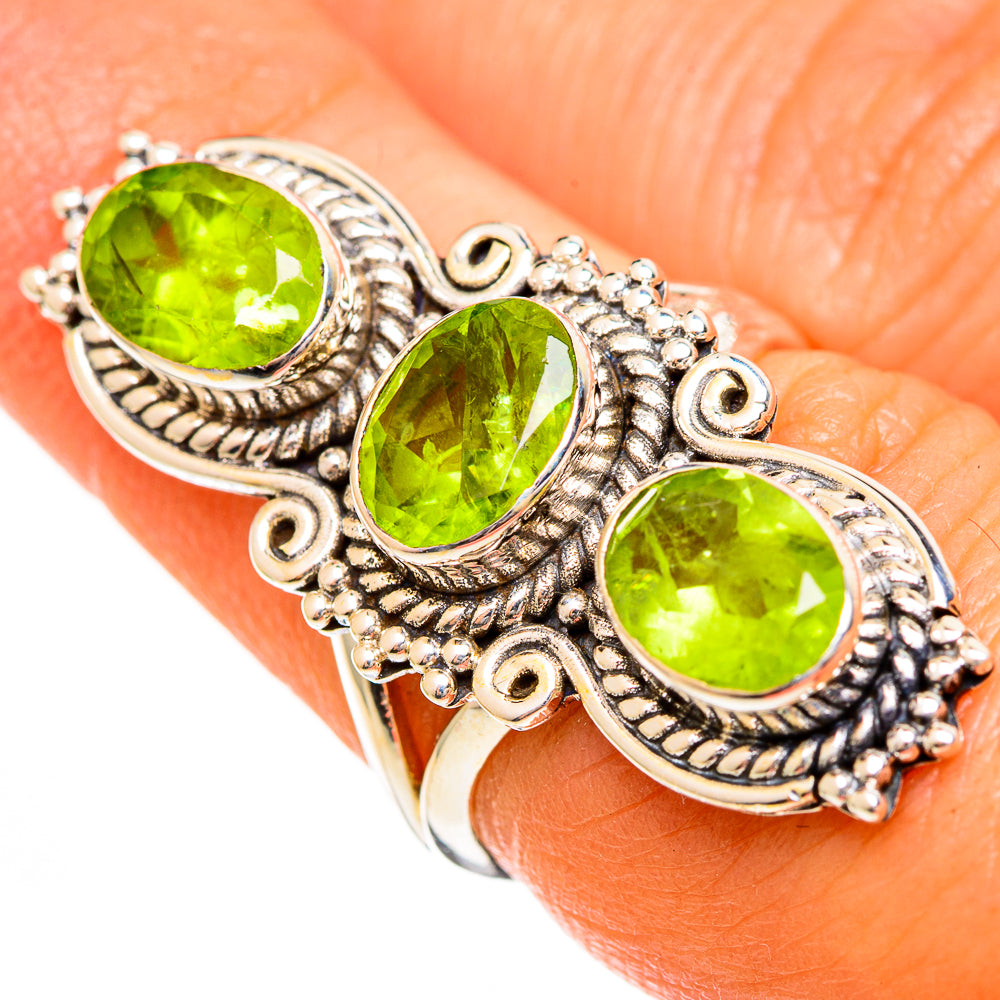 Peridot Rings handcrafted by Anasilvercos - RING110135