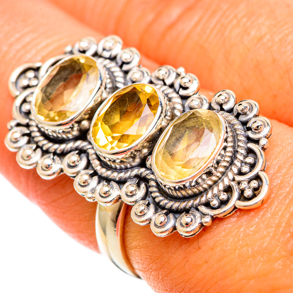 Citrine Rings handcrafted by Anasilvercos - RING110142