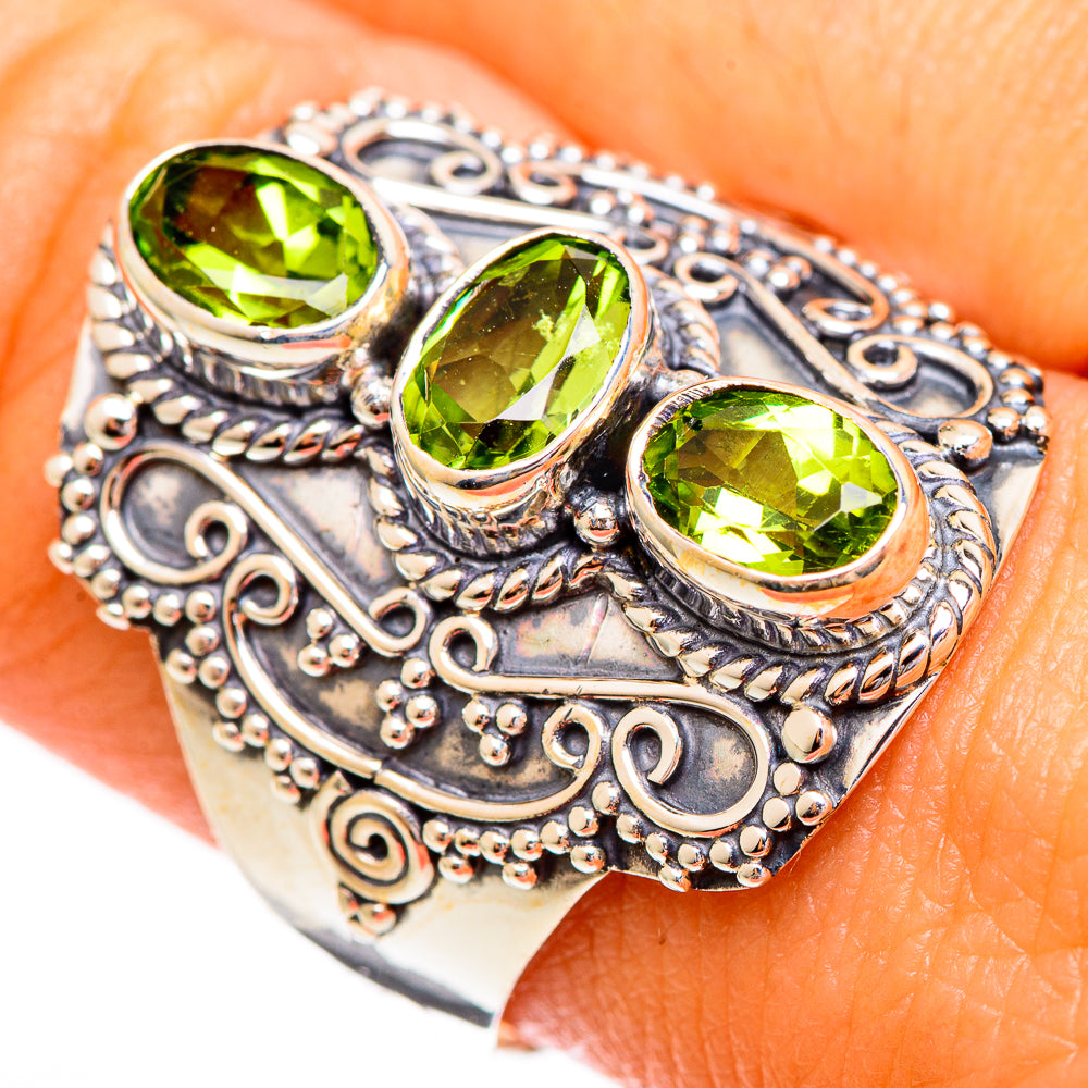 Peridot Rings handcrafted by Anasilvercos - RING110153