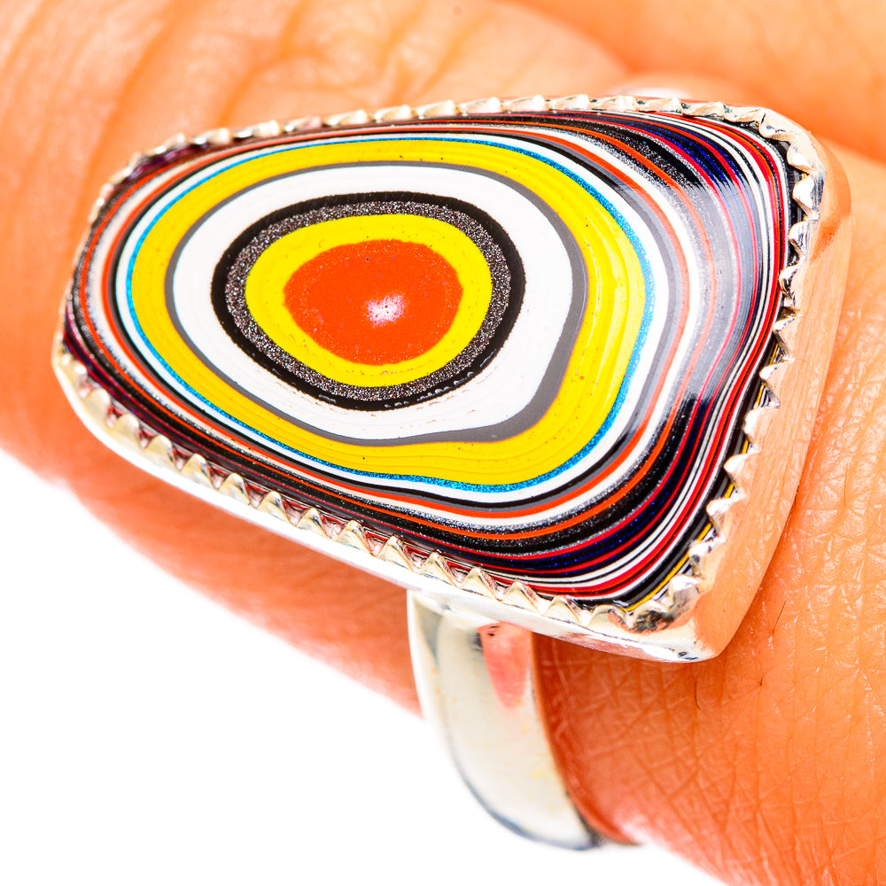 Fordite Rings handcrafted by Anasilvercos - RING110173