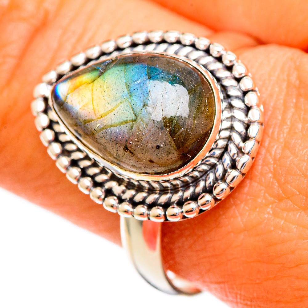 Labradorite Rings handcrafted by Anasilvercos - RING110202