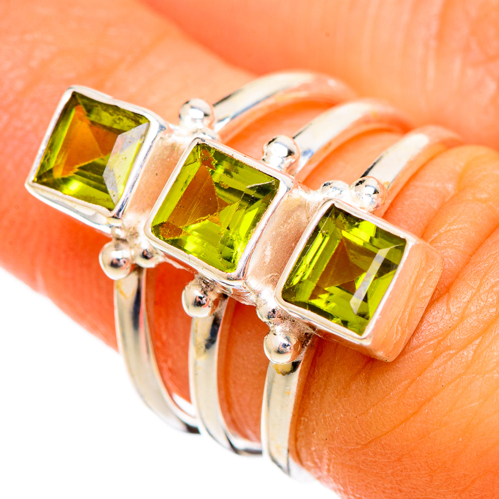 Peridot Rings handcrafted by Anasilvercos - RING110209