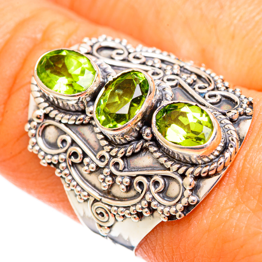 Peridot Rings handcrafted by Anasilvercos - RING110210
