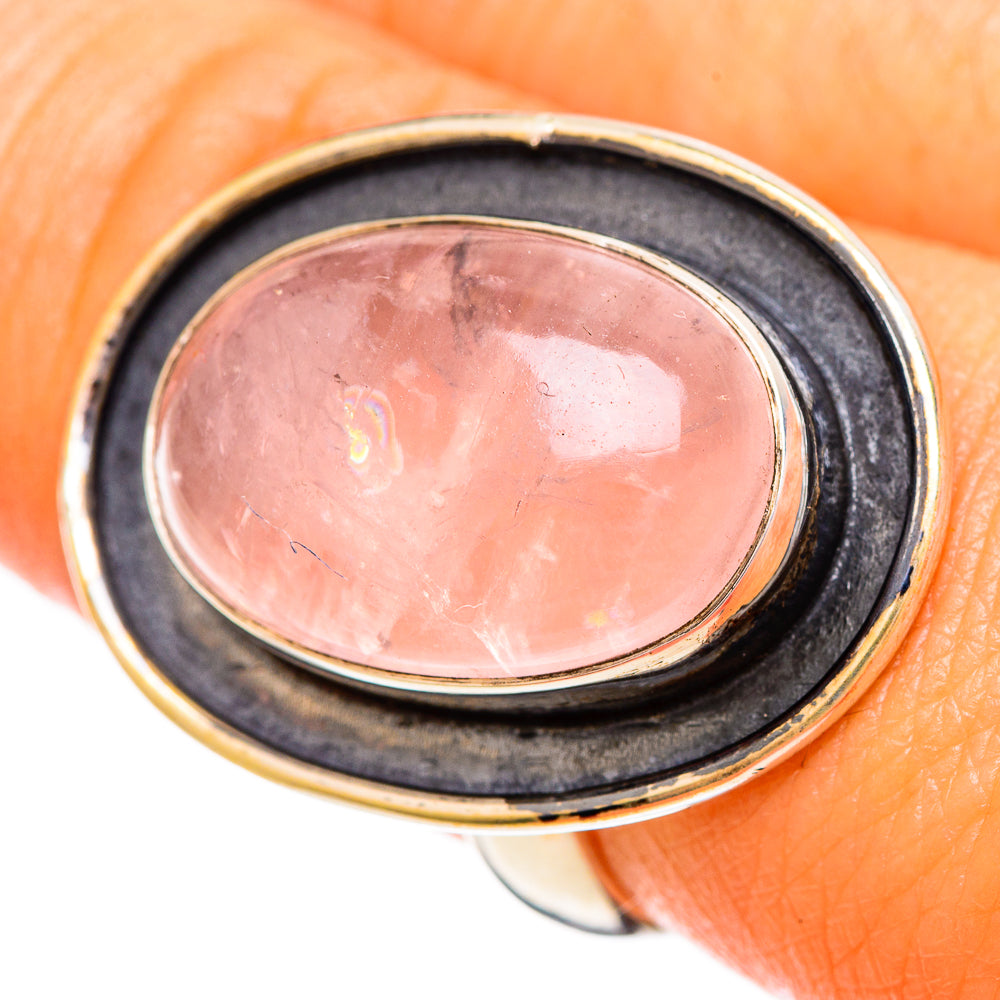 Rose Quartz Rings handcrafted by Anasilvercos - RING110213