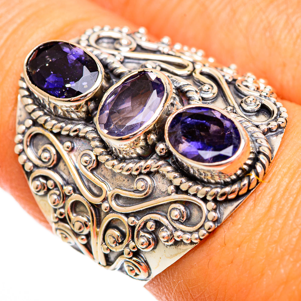 Violet Spinel Rings handcrafted by Anasilvercos - RING110216