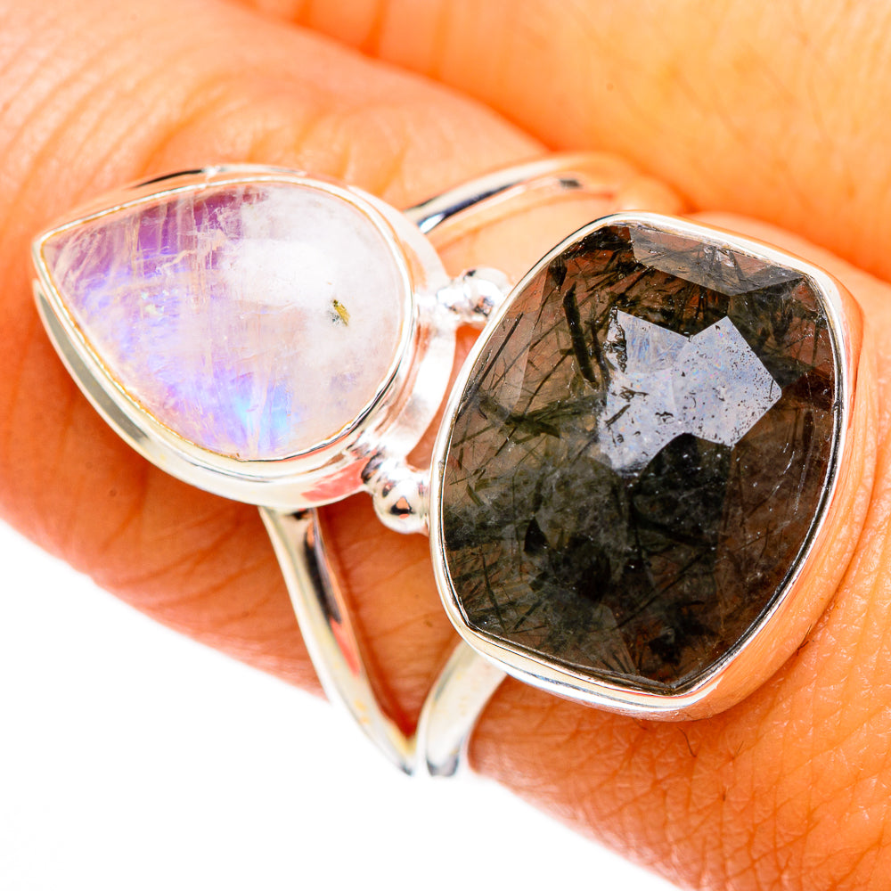Tourmalinated Quartz Rings handcrafted by Anasilvercos - RING110223