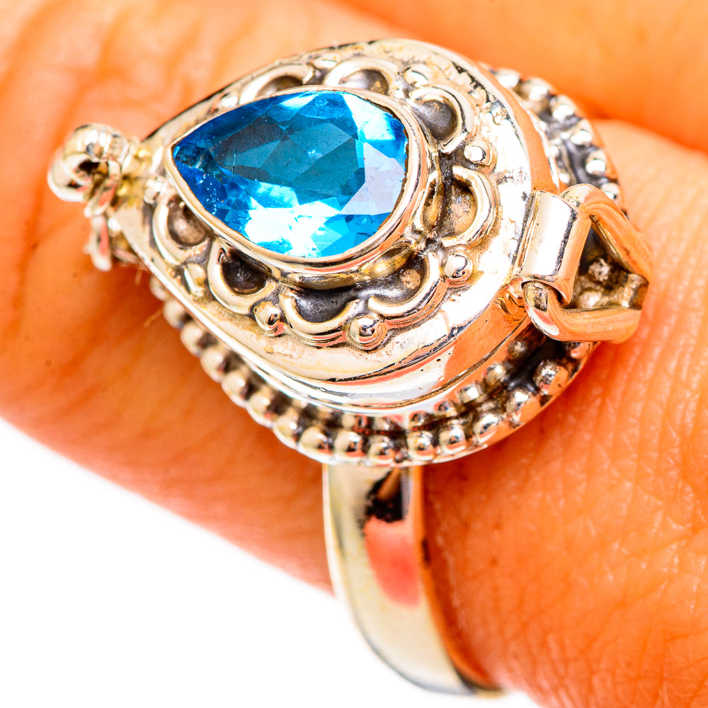 Blue Topaz Rings handcrafted by Anasilvercos - RING110234