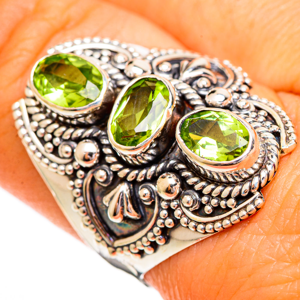 Peridot Rings handcrafted by Anasilvercos - RING110240