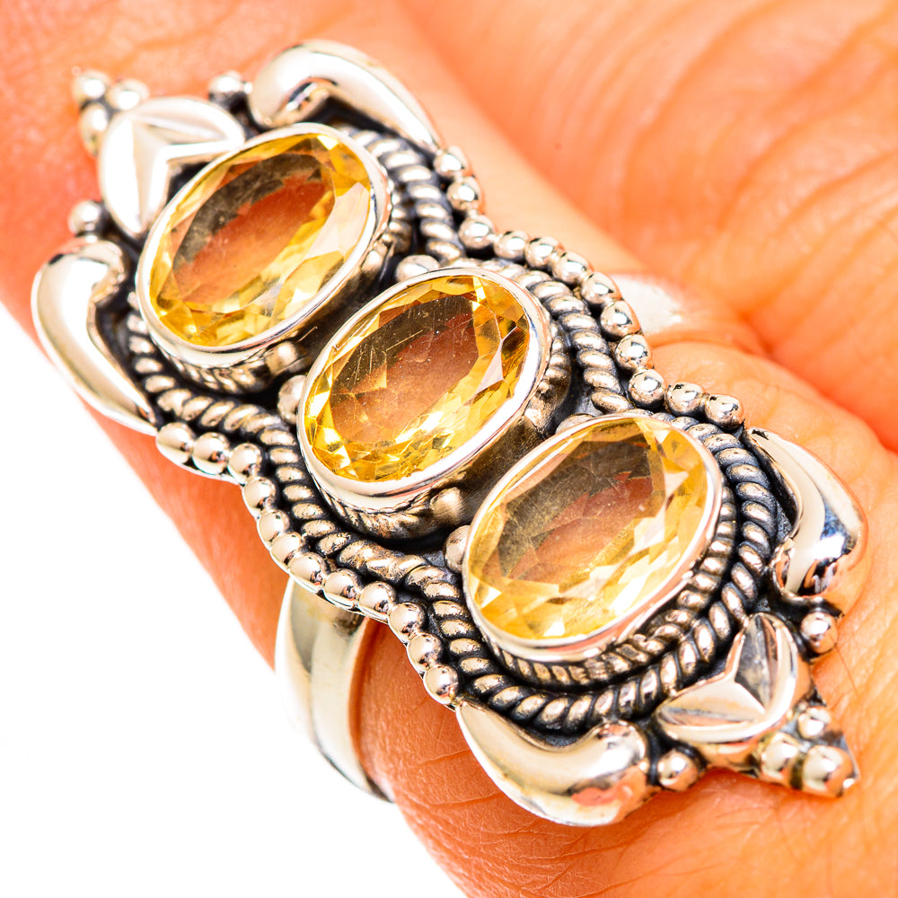 Citrine Rings handcrafted by Anasilvercos - RING110277