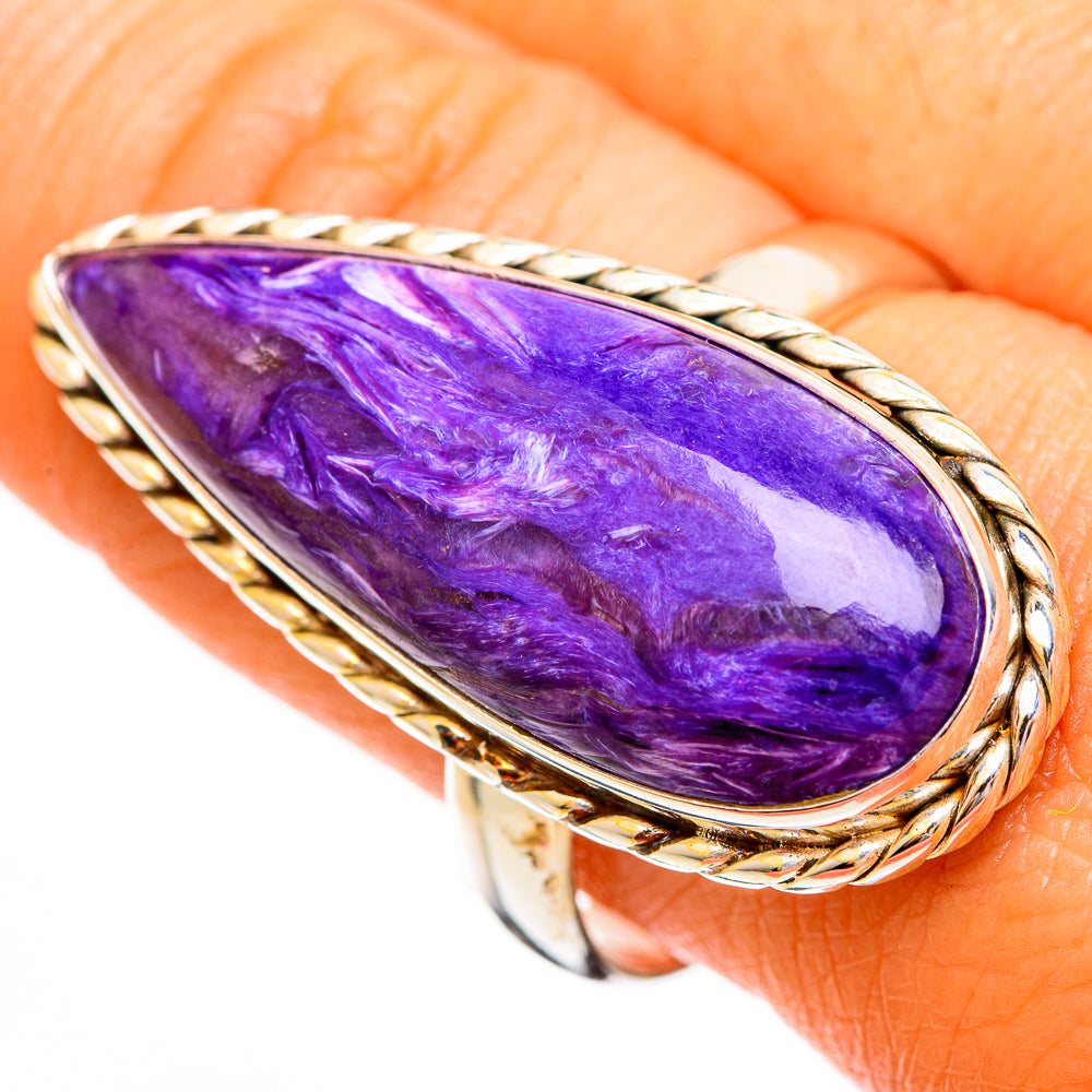 Charoite Rings handcrafted by Anasilvercos - RING110283