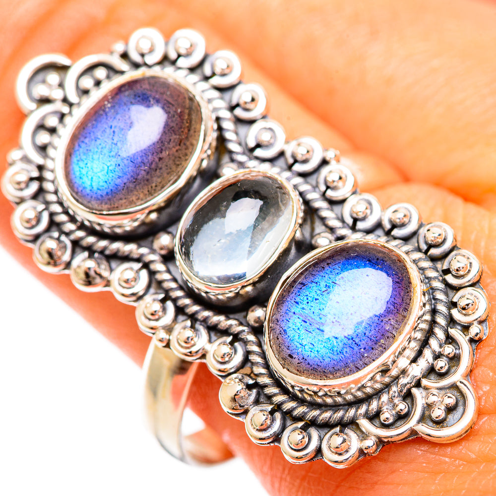 Labradorite Rings handcrafted by Anasilvercos - RING110296
