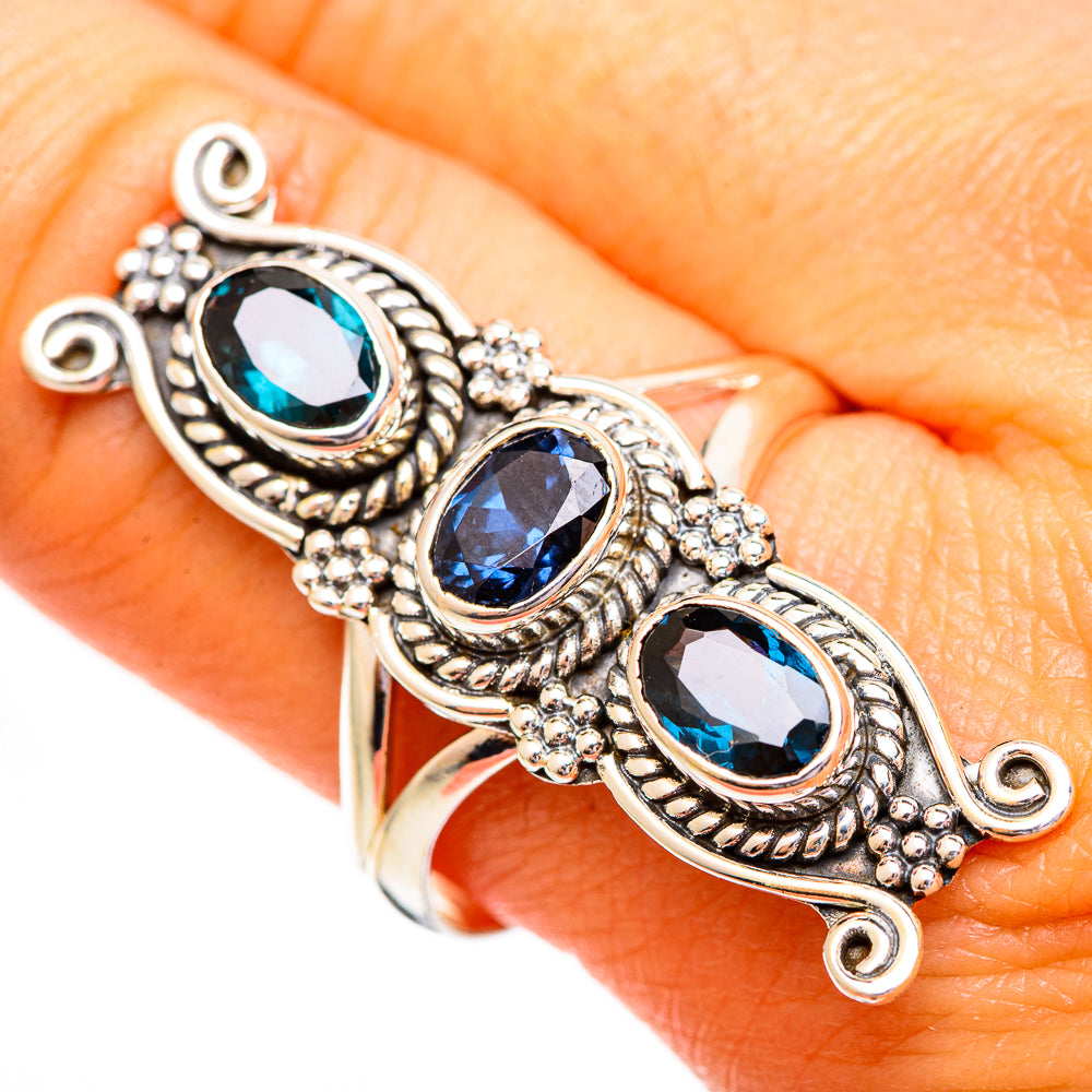 Blue Spinel Rings handcrafted by Anasilvercos - RING110297