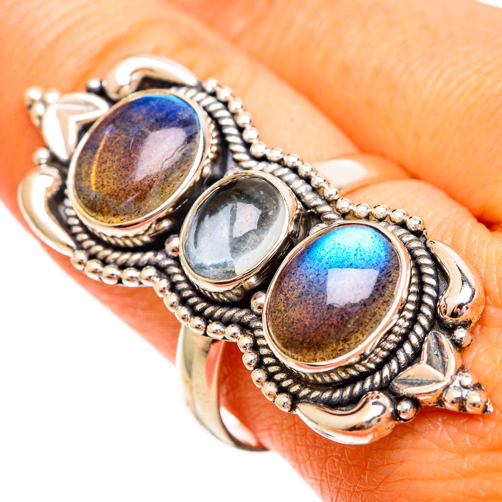 Labradorite Rings handcrafted by Anasilvercos - RING110298
