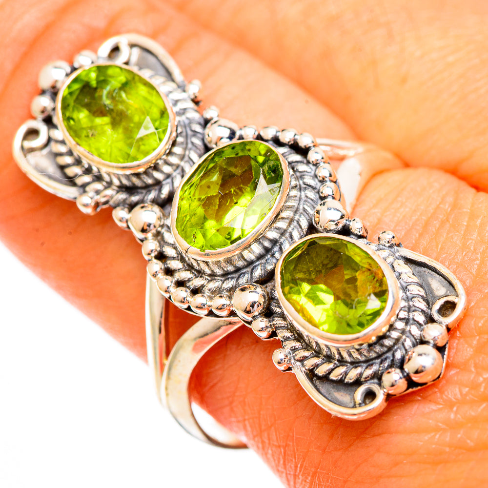 Peridot Rings handcrafted by Anasilvercos - RING110302