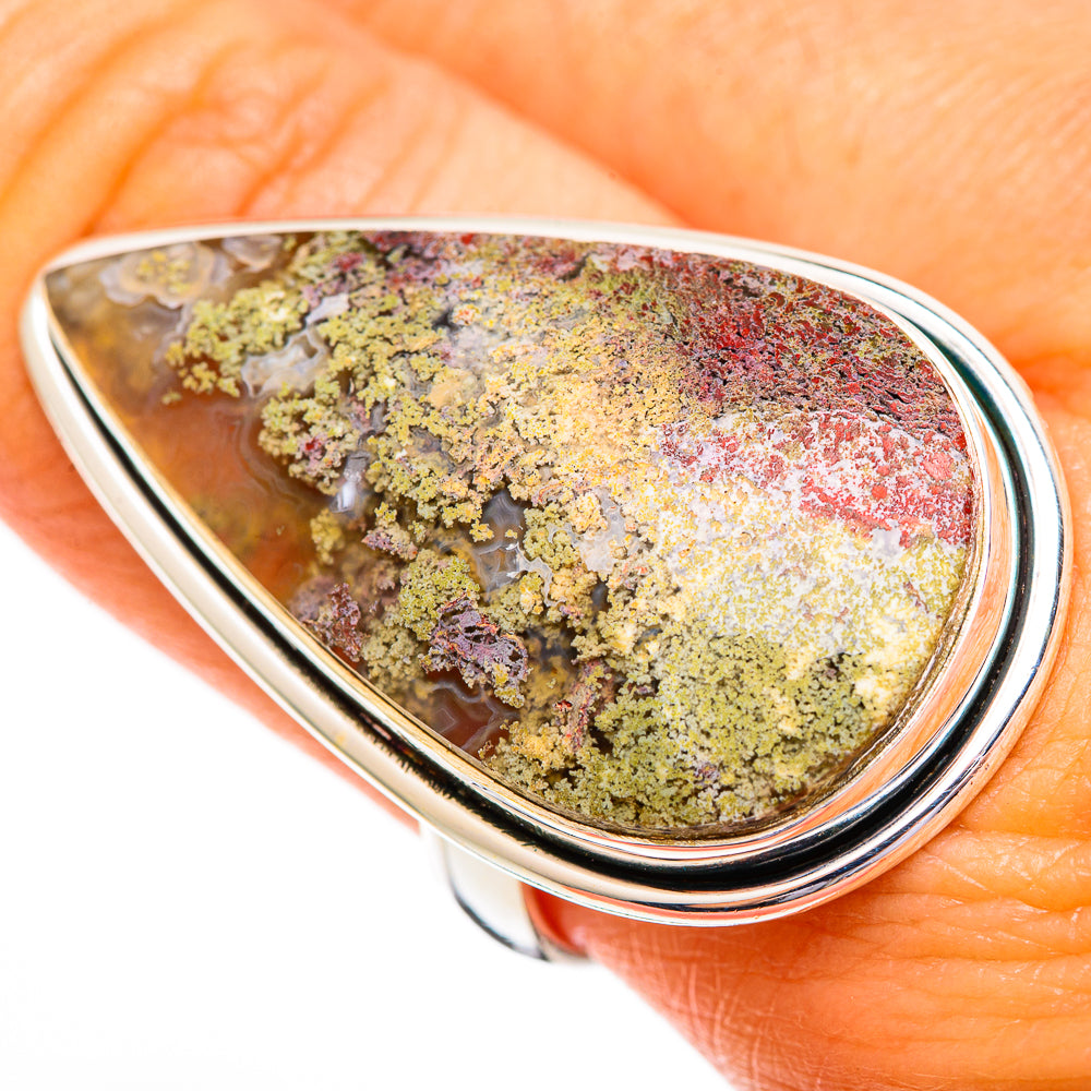 Plume Agate Rings handcrafted by Anasilvercos - RING110306