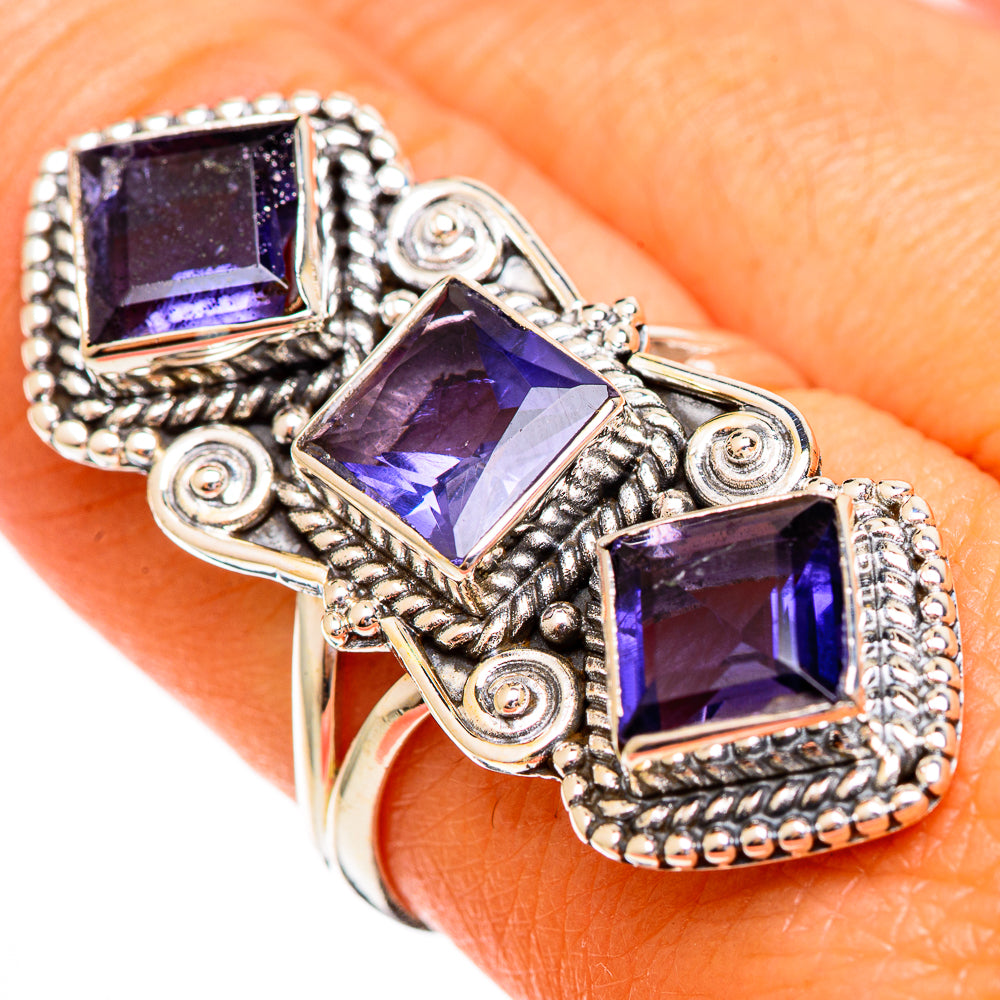 Violet Spinel Rings handcrafted by Anasilvercos - RING110317