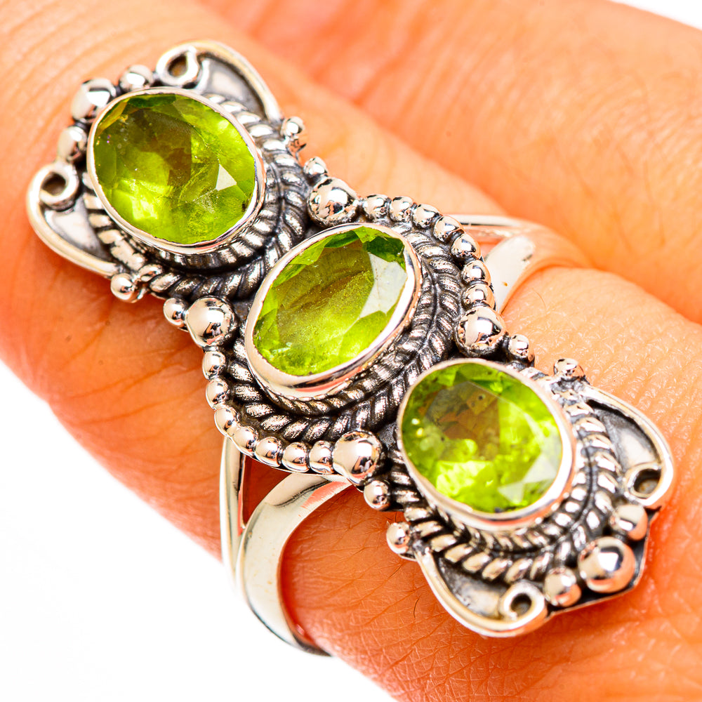 Peridot Rings handcrafted by Anasilvercos - RING110348