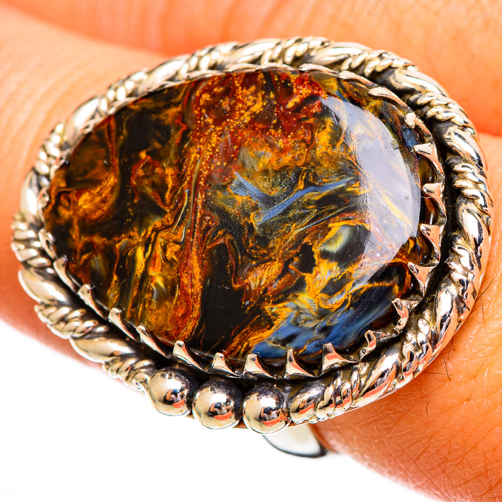 Golden Pietersite Rings handcrafted by Anasilvercos - RING110367
