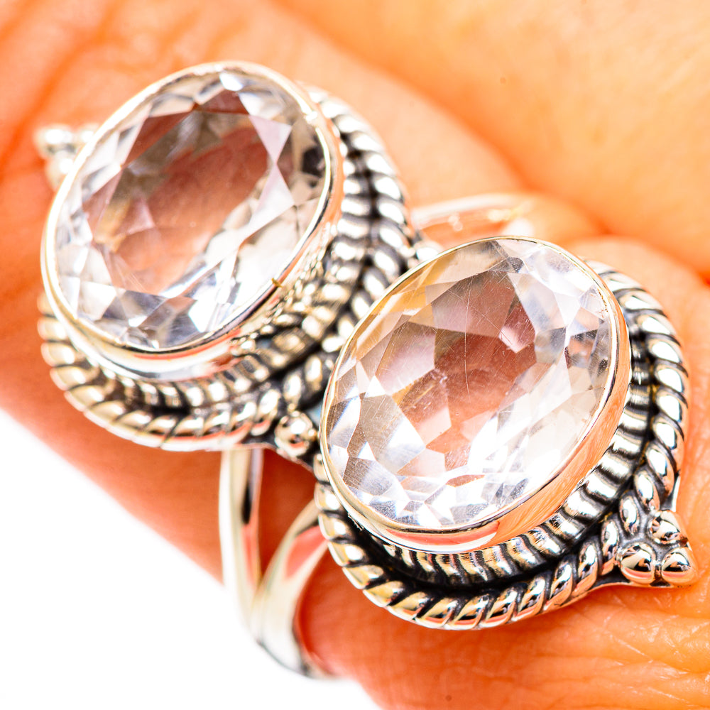 White Quartz Rings handcrafted by Anasilvercos - RING110369