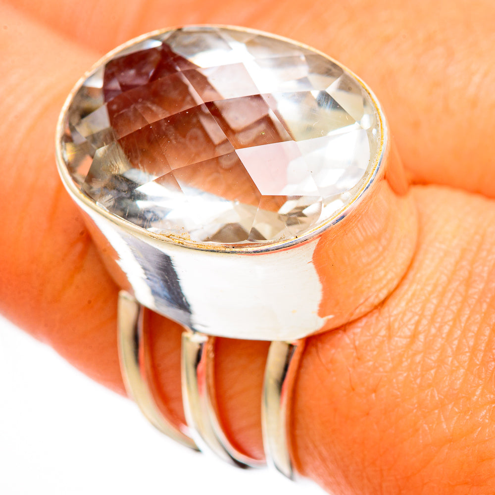 White Quartz Rings handcrafted by Anasilvercos - RING110371