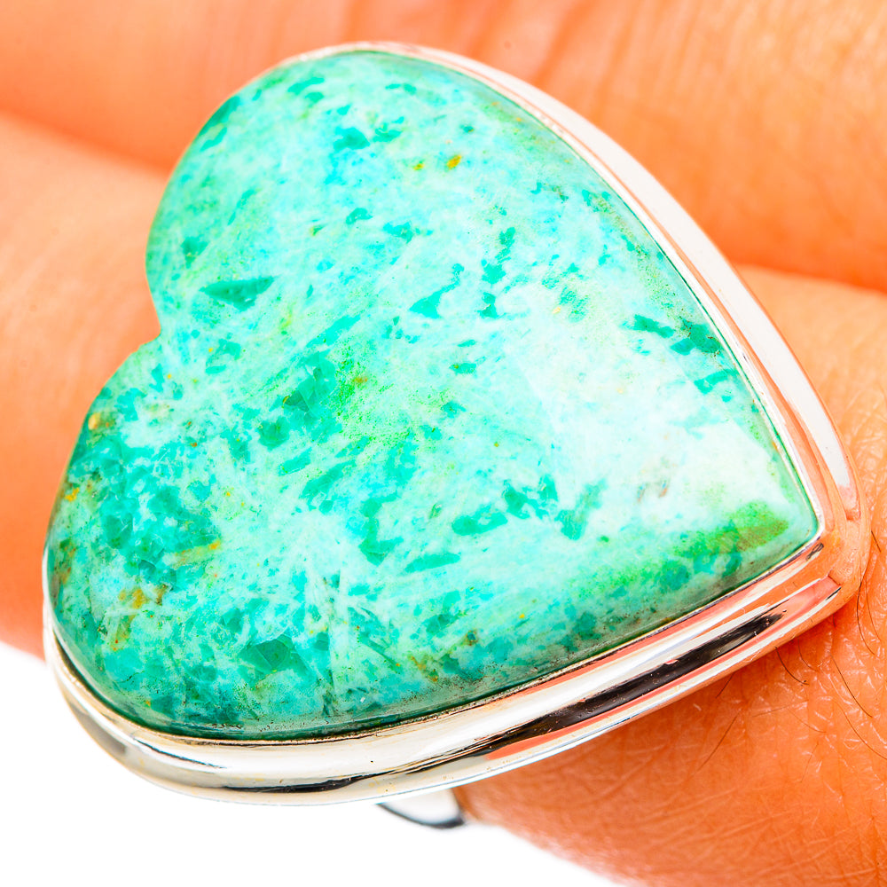 Peruvian Amazonite Rings handcrafted by Anasilvercos - RING110383