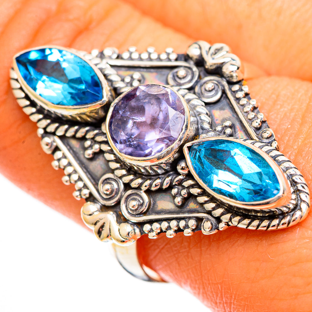 Violet Spinel Rings handcrafted by Anasilvercos - RING110384