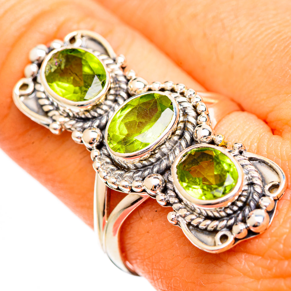 Peridot Rings handcrafted by Anasilvercos - RING110386